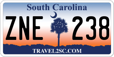 SC license plate ZNE238