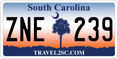 SC license plate ZNE239