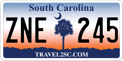 SC license plate ZNE245