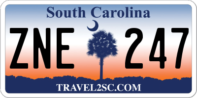 SC license plate ZNE247