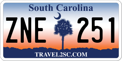 SC license plate ZNE251