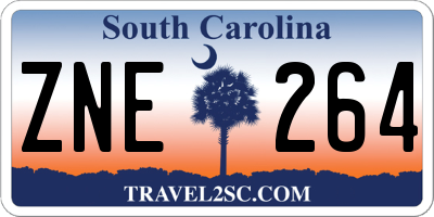SC license plate ZNE264
