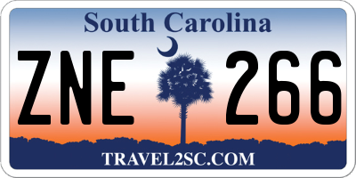 SC license plate ZNE266