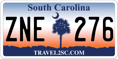 SC license plate ZNE276