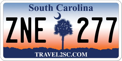 SC license plate ZNE277
