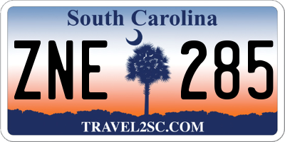 SC license plate ZNE285