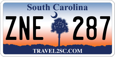 SC license plate ZNE287