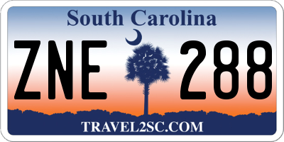 SC license plate ZNE288