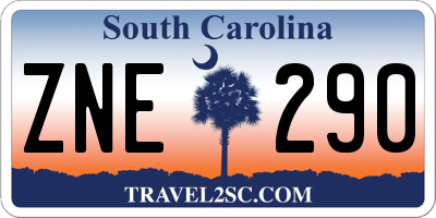 SC license plate ZNE290