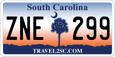 SC license plate ZNE299