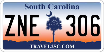 SC license plate ZNE306