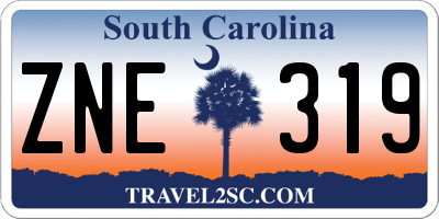 SC license plate ZNE319