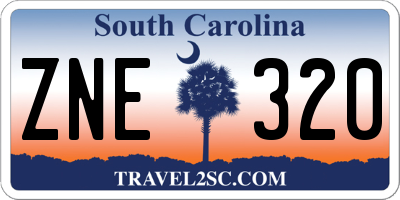 SC license plate ZNE320
