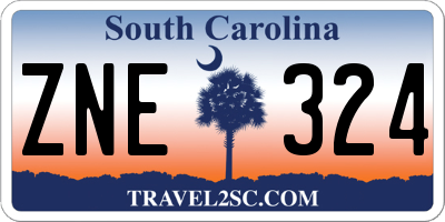 SC license plate ZNE324