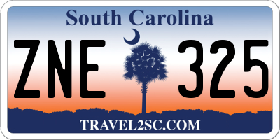SC license plate ZNE325