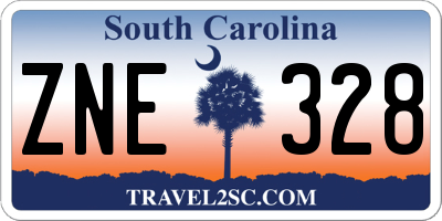 SC license plate ZNE328
