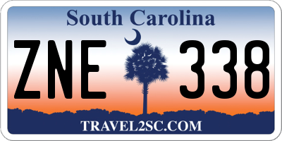 SC license plate ZNE338