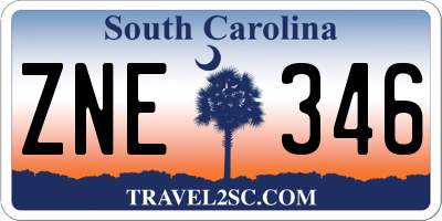 SC license plate ZNE346