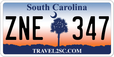 SC license plate ZNE347