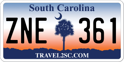 SC license plate ZNE361