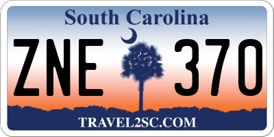 SC license plate ZNE370