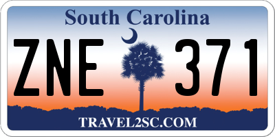 SC license plate ZNE371