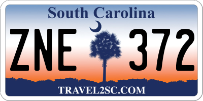 SC license plate ZNE372