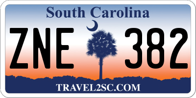 SC license plate ZNE382