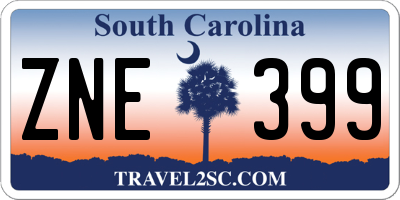 SC license plate ZNE399