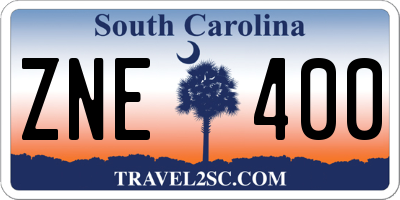 SC license plate ZNE400