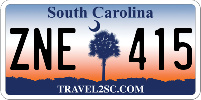 SC license plate ZNE415