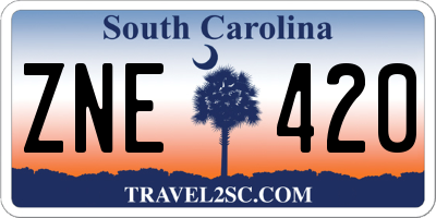 SC license plate ZNE420