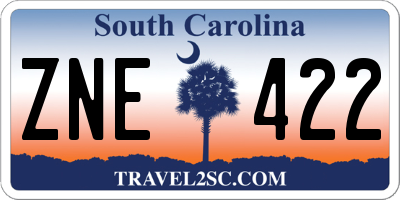 SC license plate ZNE422