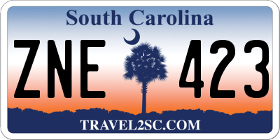 SC license plate ZNE423
