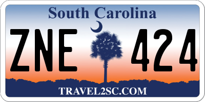 SC license plate ZNE424