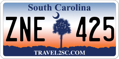 SC license plate ZNE425