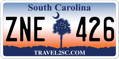 SC license plate ZNE426
