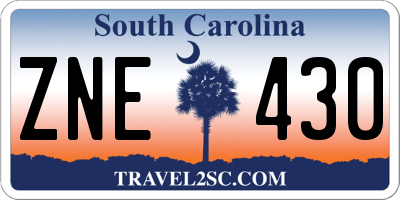 SC license plate ZNE430