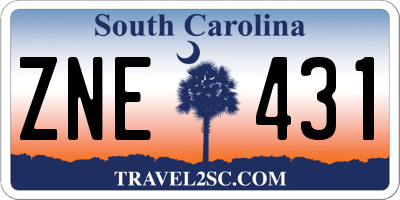 SC license plate ZNE431