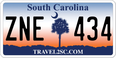 SC license plate ZNE434