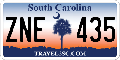 SC license plate ZNE435