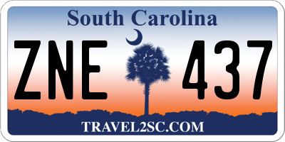 SC license plate ZNE437