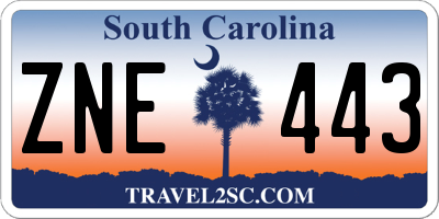 SC license plate ZNE443