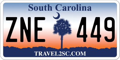 SC license plate ZNE449