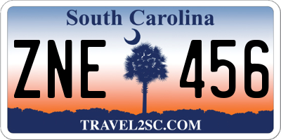 SC license plate ZNE456