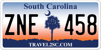 SC license plate ZNE458