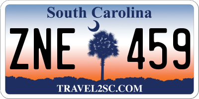 SC license plate ZNE459