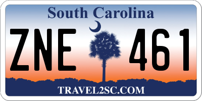 SC license plate ZNE461