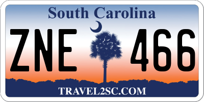 SC license plate ZNE466