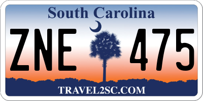 SC license plate ZNE475